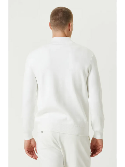 SANTIAGO - PULL ZIPPE BLANC