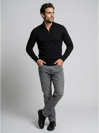 SANTIAGO - PULL ZIPPE NOIR