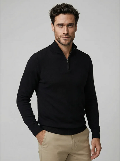 SANTIAGO - PULL ZIPPE NOIR