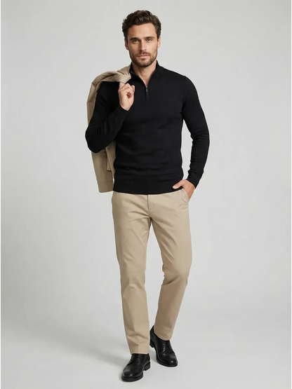 SANTIAGO - PULL ZIPPE NOIR