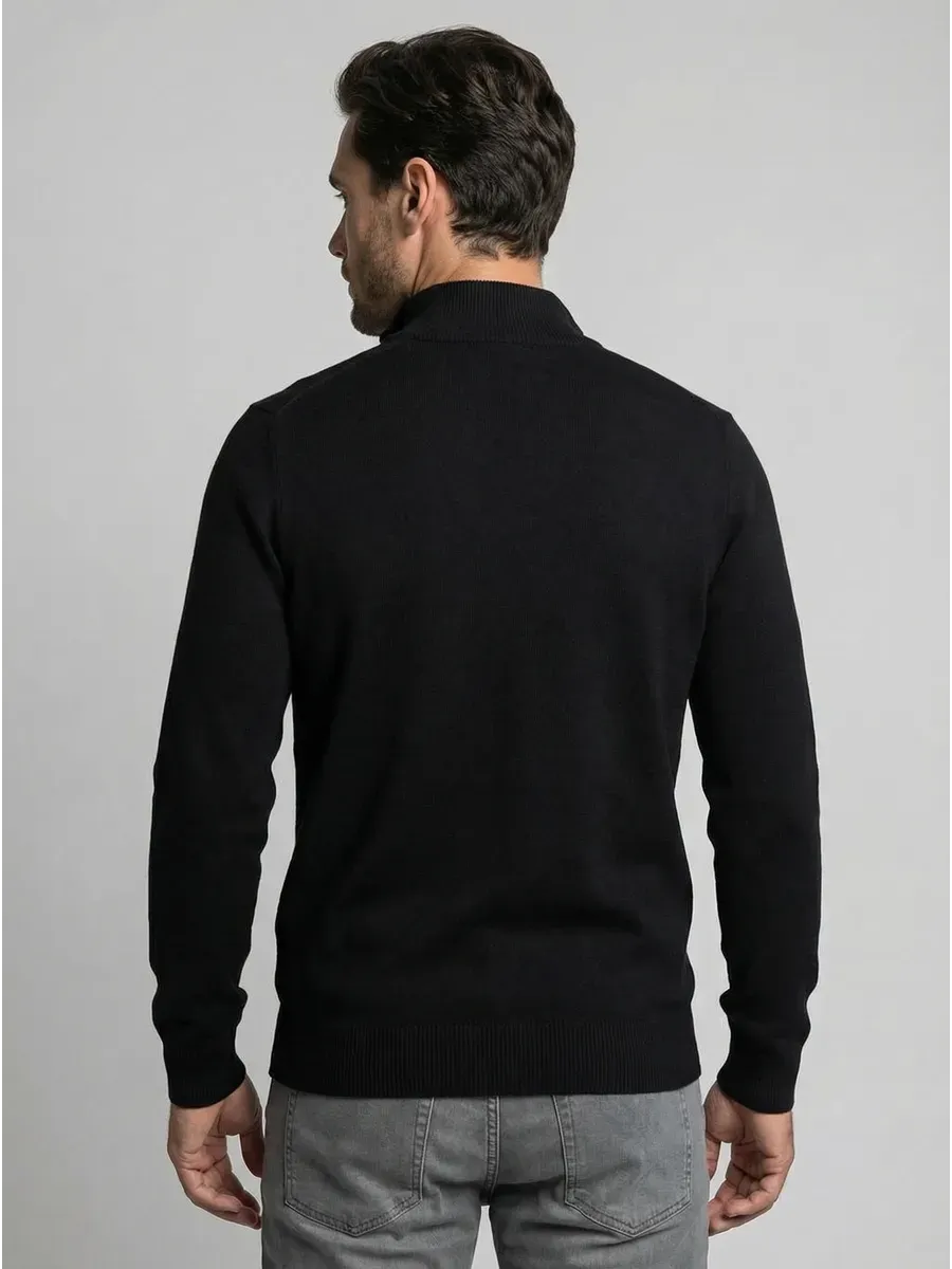 SANTIAGO - PULL ZIPPE NOIR